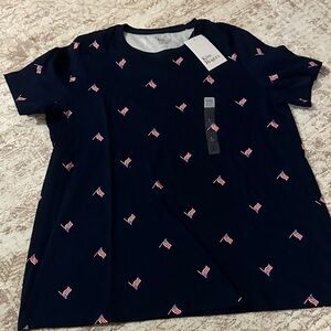 Kim Rogers Navy Cotton T-Shirt